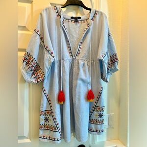 Forever 21 Contemporary blue and white strip mini dress